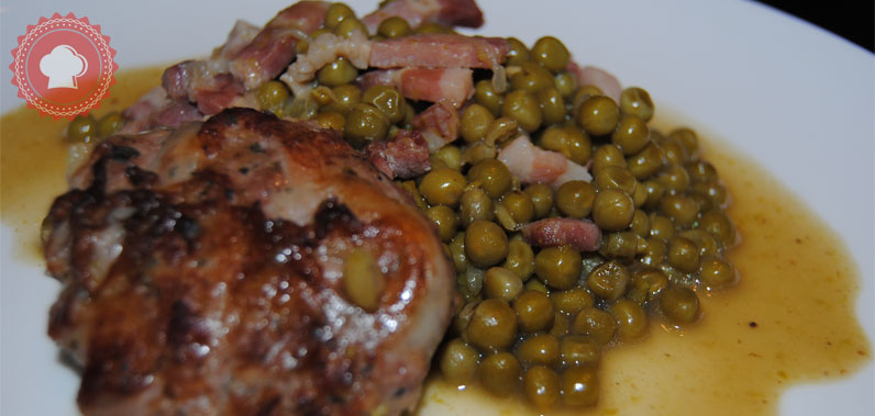 Crépinettes De Porc Aux Petits Pois Et Lardons