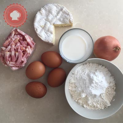 recette en images cake camembert lardons
