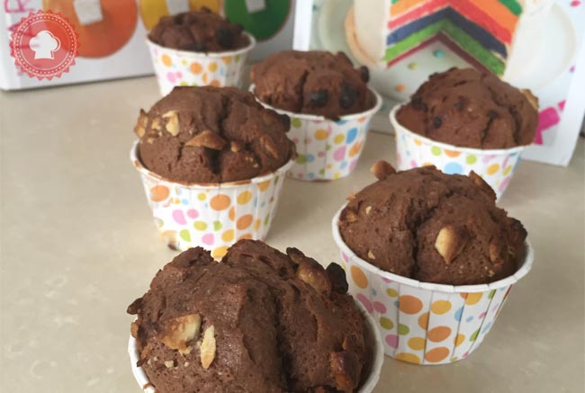 La recette très gourmande de muffins aux 3 chocolats hyper gonflés et chocolatés