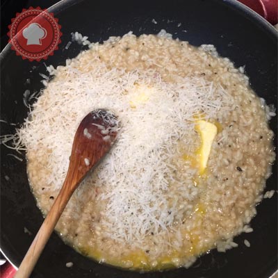 recette en images de risotto aux truffes et manchego