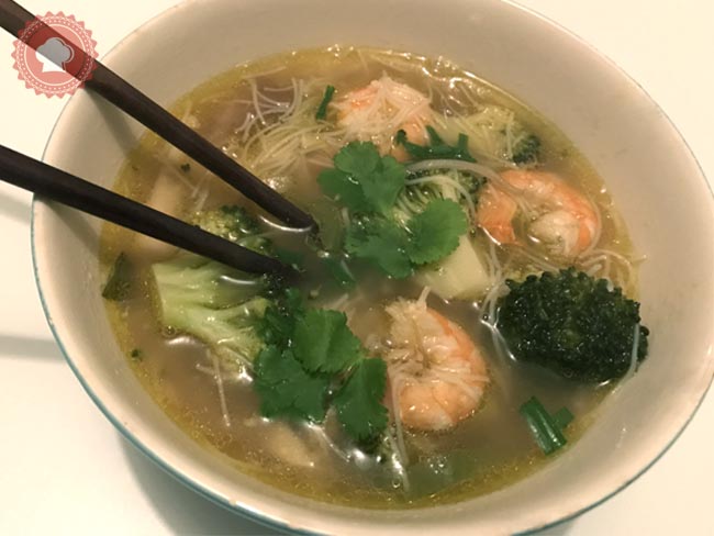 Crevettes court bouillon