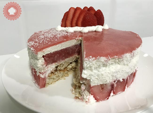 Entremets Coco Fraise Et Son Nappage A La Fraise Sans Pectine Entremets Coco Fraise Et Son Nappage A La Fraise Sans Pectine