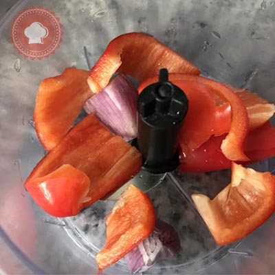 Recette de champignons frais crème de poivrons