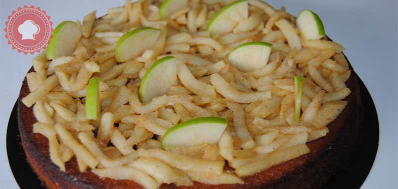 recette tarte aux pommes revisitée sur son gâteau amande