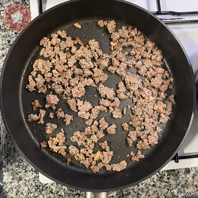 recette en images pas à pas de la sauce bolognaise de Zanoni