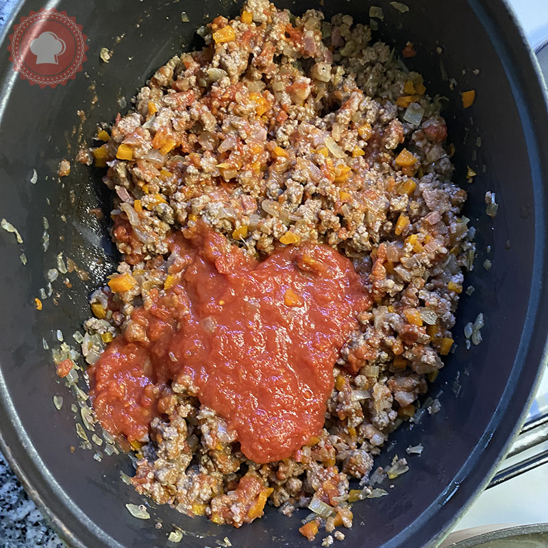 recette en images pas à pas de la sauce bolognaise de Zanoni