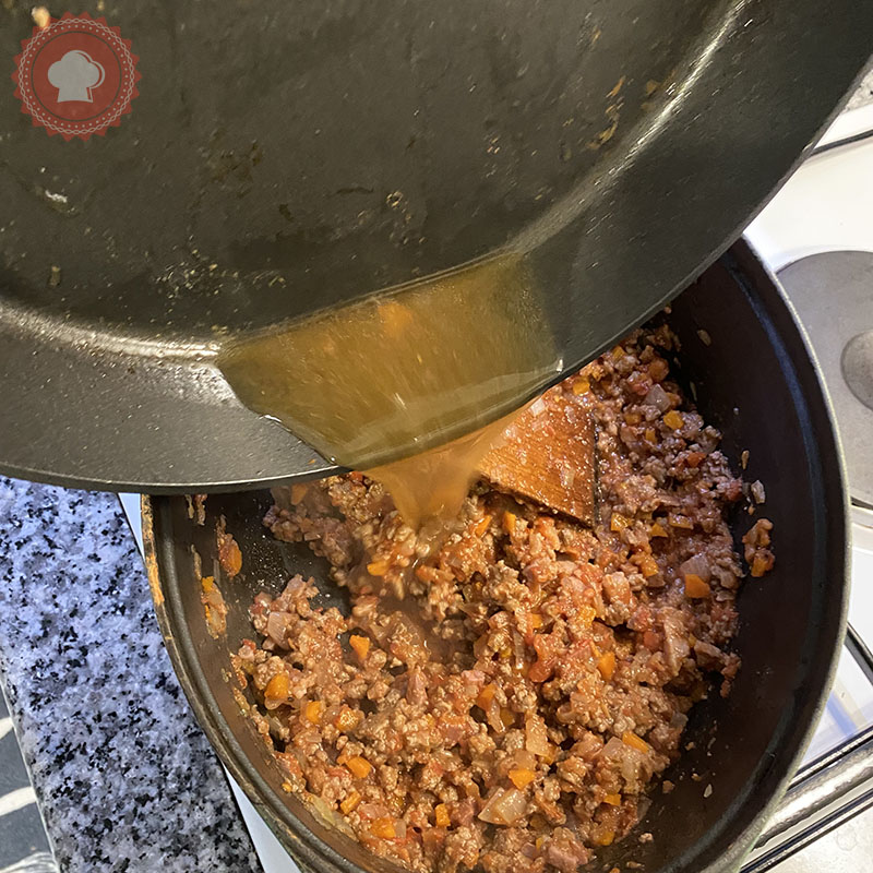 recette en images pas à pas de la sauce bolognaise de Zanoni