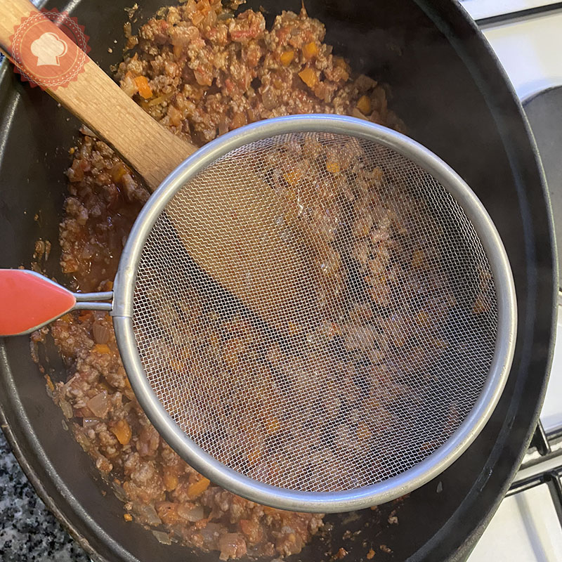 recette en images pas à pas de la sauce bolognaise de Zanoni