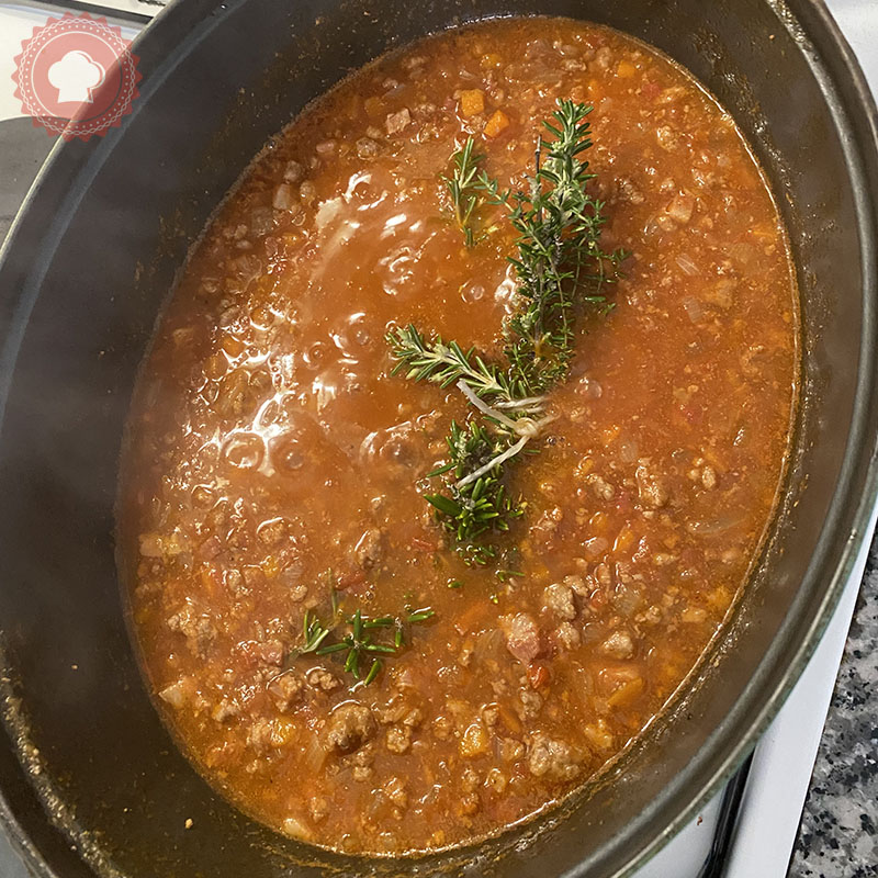 recette en images pas à pas de la sauce bolognaise de Zanoni