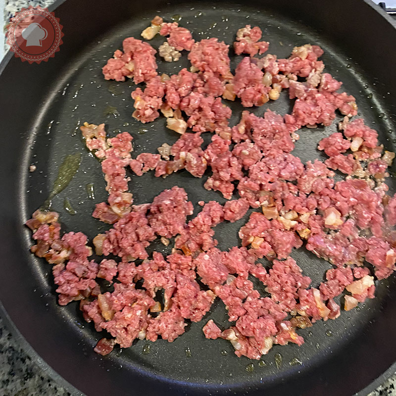 recette en images pas à pas de la sauce bolognaise de Zanoni