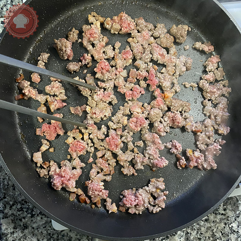 recette en images pas à pas de la sauce bolognaise de Zanoni