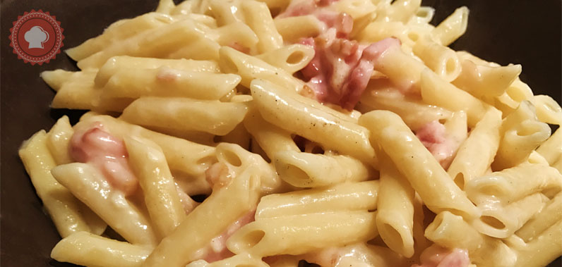 recette de penne sauce à la bière et lardons