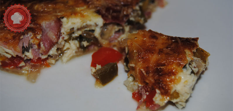 recette en images de quiche aux poivrons et bacon